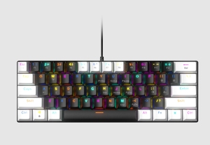 60% RGB Backlit Gaming <strong>Keyboard</strong> 61-Keys New Condition Wired Computer PC <strong>Desktop</strong> Mechanical Outemu Switch English Language Red - Product Image 2