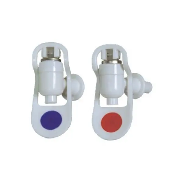 Offre Spéciale sans BPA couleur bleue Style poussoir bec d'eau en plastique robinet Valve robinet remplacement pour l'utilisation du distributeur d'eau