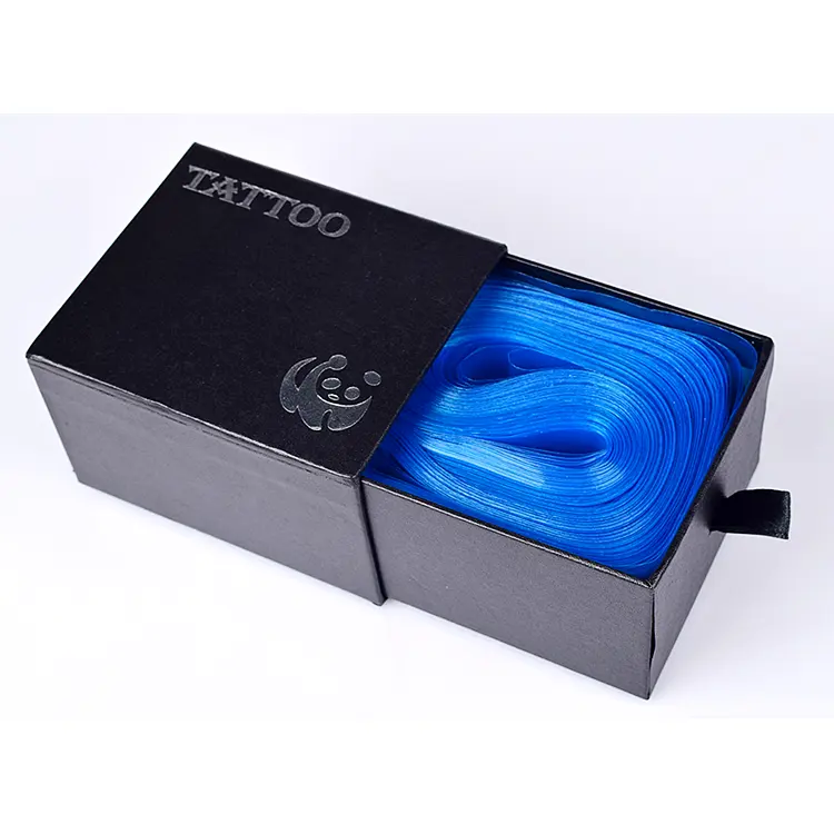 Permanent Makeup 100pcs Disposable Blue Plastic Cable Tattoo Pen Sleeve Covers Clip Cord Bag For Tattoo Machine Pen