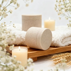 <span class=keywords><strong>Custom</strong></span> מתכלה 50ml 100ml 250ml 500ml קוסמטי מיכל חיטה קש לחיות מחמד פלסטיק צנצנת קרם גוף לשפשף מיכל - Product Image 2