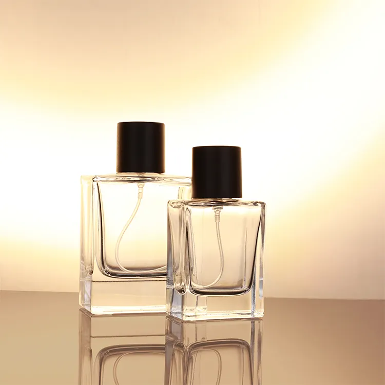 Personalizado vazio todos os tipos de perfume quadrado recarregável, de marca, 30 50 100 ml