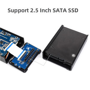 Raspberry Pi CM4 modulo di calcolo NAS Host Home Network Storage Server Dual SATA Interface 2 pollici LCD (CM4 non è incluso)
