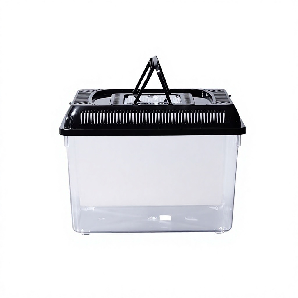 Black reptile tank+2-Light-32x22x20 cm
