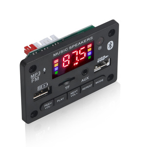 DC 5v-12v BT5.0 MP3 WAV APE FLAC解码器板放大器TF USB AUX调频收音机音乐播放器，带录音呼叫功能 - Product Image 4