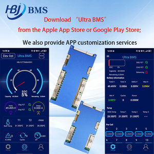 Hbj Bms5.0 40a <span class=keywords><strong>50a</strong></span> 60a 80a 100a 1a 150a 200a 24v 48V ब्लूटूथ के साथ और लिथियम बैटरी के लिए Bms pcba - Product Image 4
