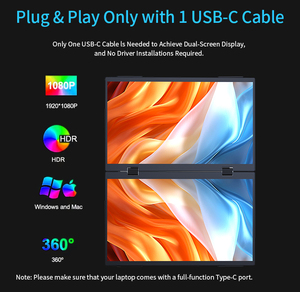 15.6-inch 1080P Touchscreen Dual <strong>Monitor</strong> <strong>Type</strong>-C Interface Seamless Integration Mobile Workspace Enhanced Visual <strong>Output</strong> - Product Image 6