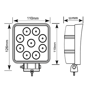 ไฟ LED ทรงสี่เหลี่ยม27W 48W 10-30VDC ฉุกเฉิน IP67 18W 42W ไฟท้ายรถบรรทุกเตือนการทำงาน - Product Image 6