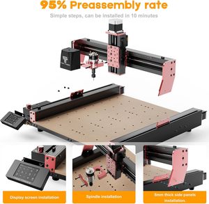 Máquina enrutadora CNC de 3 ejes completamente metálica TwotreesCNC TTC450 Pro para tallado de nailon de madera, núcleo de Motor de corte - Product Image 5