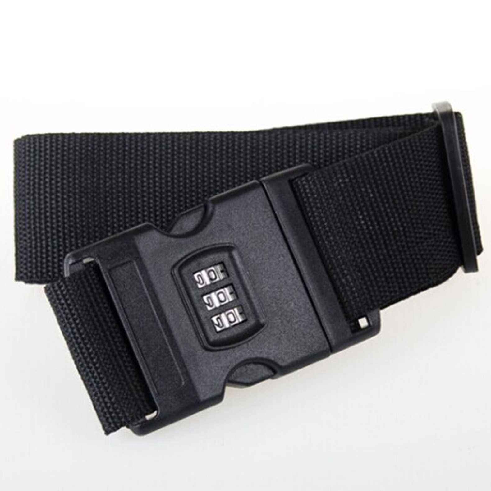 Black password luggage strap