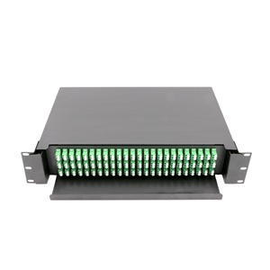 Venta caliente 19 pulgadas 3U LC 144 Puerto SX Tipo de cajón Caja de terminales de panel de conexión de fibra óptica para comunicación de red - Product Image 1