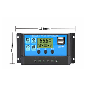 ISMART 30A 20A 10A regolatore di carica solare PWM 12V 24V regolatore pannello solare PV caricabatteria domestico LCD doppia uscita USB 5V - Product Image 6