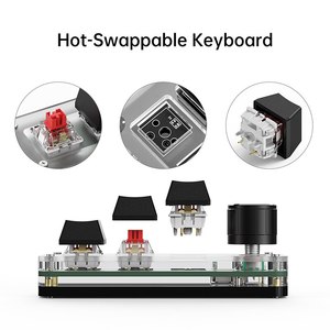 Macropad <span class=keywords><strong>Macro</strong></span> Teclado Mecânico RGB Mini Gaming Custom Programação Botão Teclados Interruptor Vermelho 3 Teclas para Photoshop
