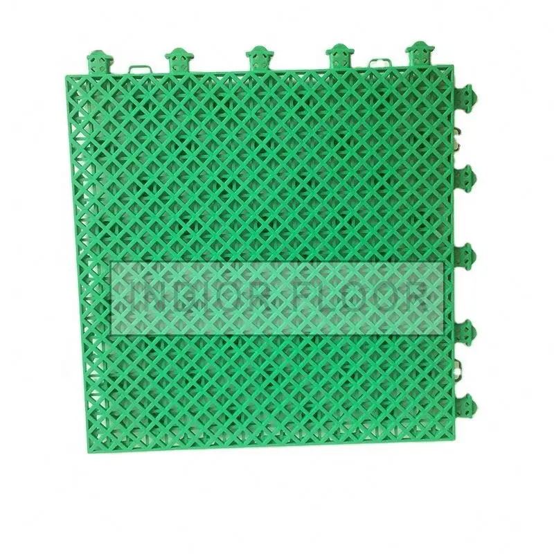 Producción exterior buena elasticidad antideslizante cancha de baloncesto Tenis de Mesa alfombrilla de suelo de baldosas entrelazadas