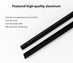 Sistema de iluminación de riel de aluminio integrado, luz de pista magnética lineal montada, personalizada, 48v, 1m, 1,5 m, 2m - Product Image 3