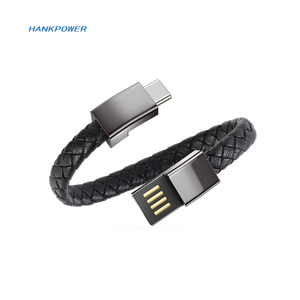 Leather Bracelet 22cm Short <strong>USB</strong> <strong>Charging</strong> Data Cable for Iphone Type C Micro <strong>Charge</strong> - Product Image 2