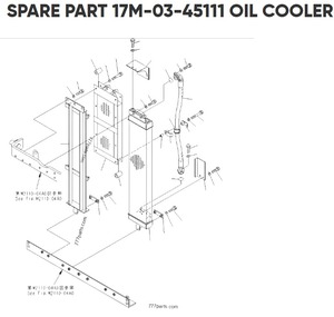 17M-03-45111หล่อเย็นน้ำมันสำหรับ D275A-5 D275AX-5 D275A-<span class=keywords><strong>5D</strong></span> ชิ้นส่วนรถปราบดิน