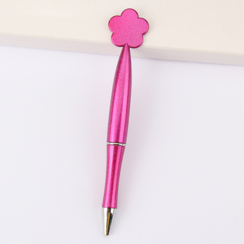 Bullet type 1.0 - 47-pearl rose red flower pen