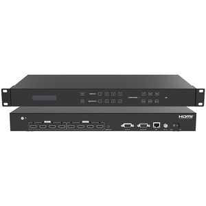 Matriz de video HD MI de alta calidad 1920x1200 60Hz sin costuras 4x4 4 en 4 salidas con modo de empalme, control Web/APP/RS232/LAN/RS232