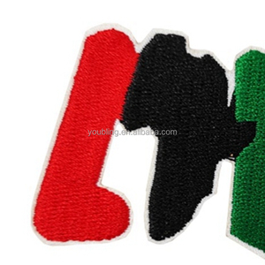Afrika haritası ile özel RASTA renkler aşk mektubu işlemeli yama rozeti ceket kot gömlek üzerinde demir dikmek - Product Image 3