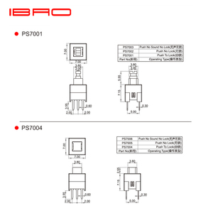 IBAO CNIBAO 5.8x5.8 7x7 8x8 8.5x8.5mm kendinden kilitleme/kilidini 3 pin itme dokunsal güç mikro anahtarı 6 Pin düğme anahtarları - Product Image 3
