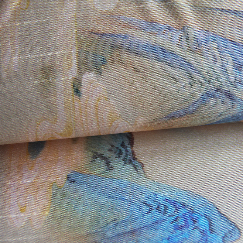 Tissu de mur mercerisé par impression de transfert de chaleur