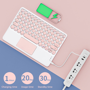 Per iPad Wireless Bluetooth Touch Keyboard per Xiaomi per Samsung per Huawei Tablet spagnolo coreano russo Android IOS Windows - Product Image 5