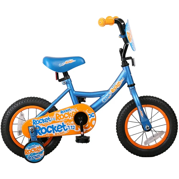 Joykie rocket bicicleta bebê pequeno, 12 polegadas, azul, bicicleta para crianças, com rodas de treinamento