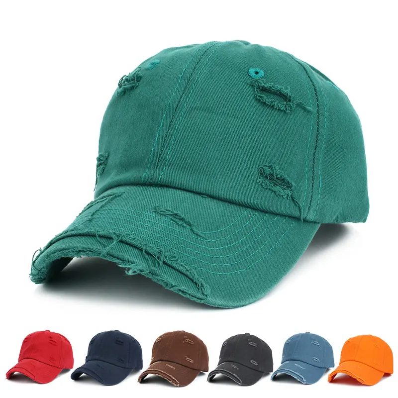 Raw Edge Hole Baseball Cap Herren und Damen lässig Hip-Hop-Hut Koreanische Version Persönlichkeit Reiten Bergsteigen Herren Sonnenhut