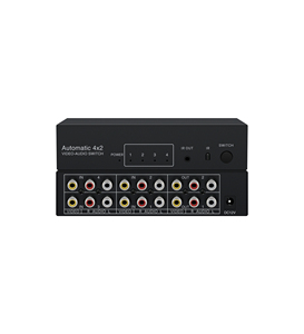 AV <strong>Video</strong> and Audio Automatic Switcher 4 in 2 Out Remote Control Selection Chip <strong>Switch</strong> 4port - Product Image 6