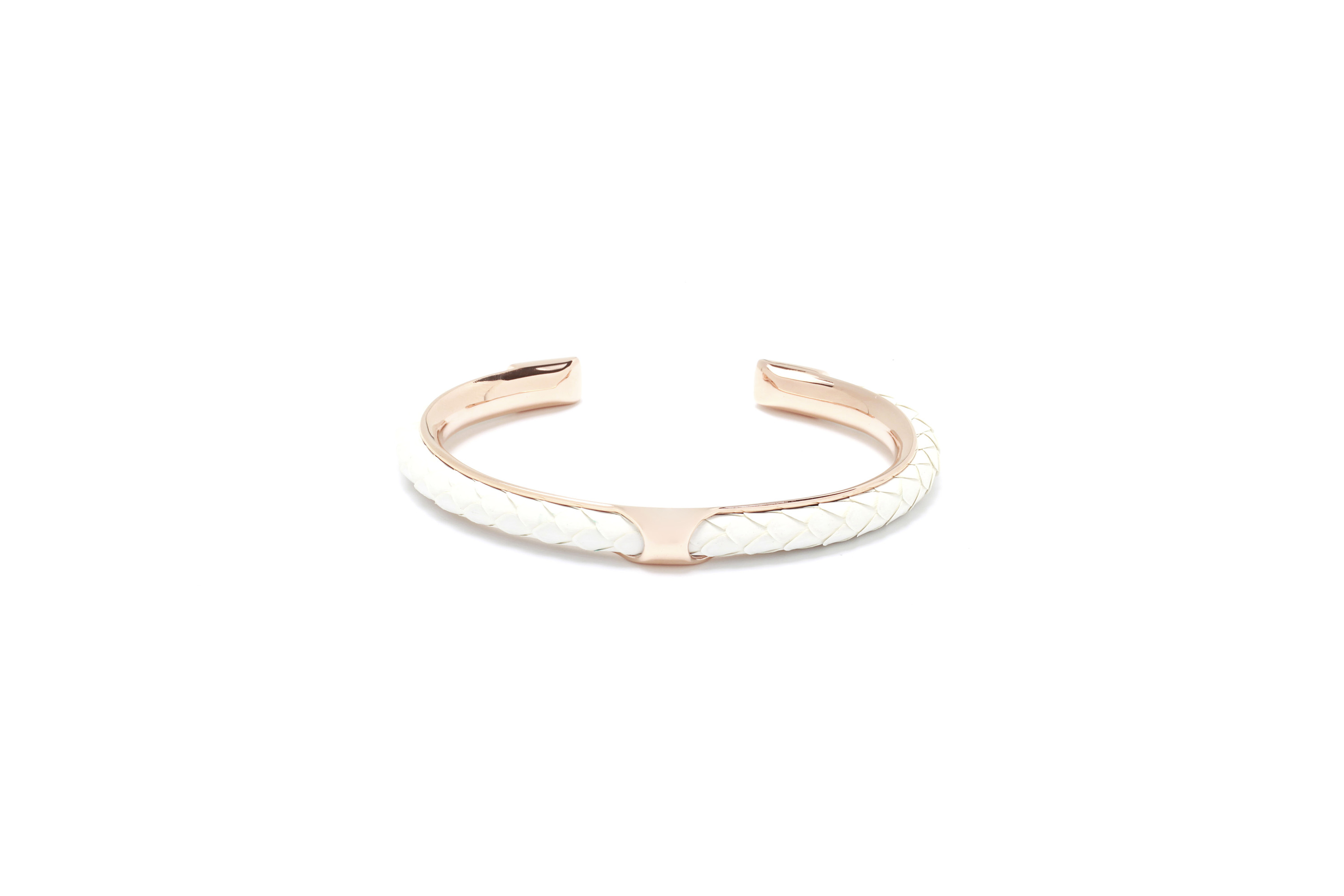 Python blanc avec or rose