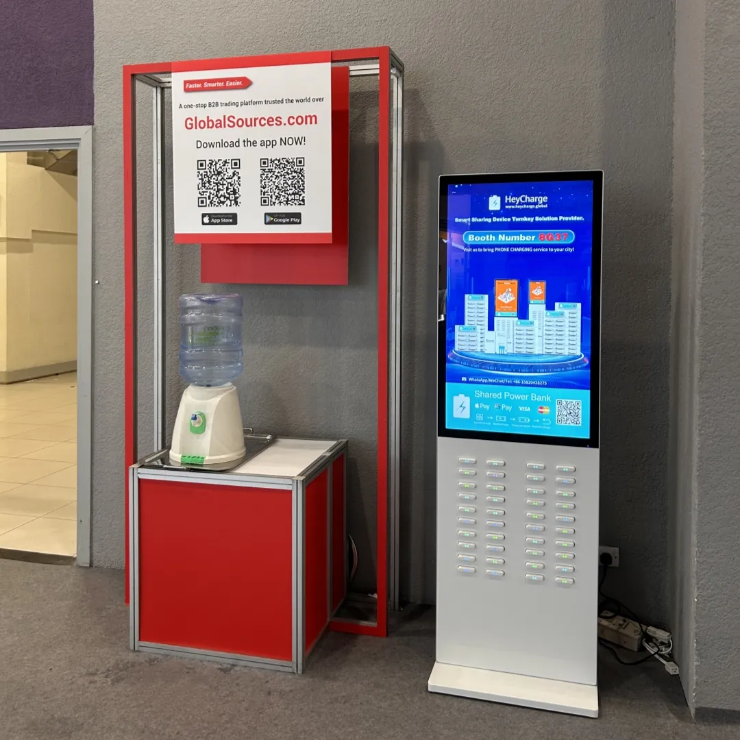 Công cộng cho thuê trạm LED hiển thị điện thoại Trạm Sạc chia sẻ ngân hàng điện trạm cho thuê kinh doanh