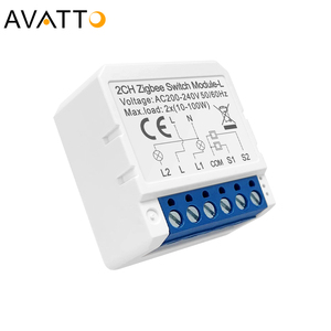 AvattoZigbeeスマートスイッチモジュールニュートラルワイヤーなしTuyaZigbee3.010Aスマートホームスイッチモジュール - Product Image 1