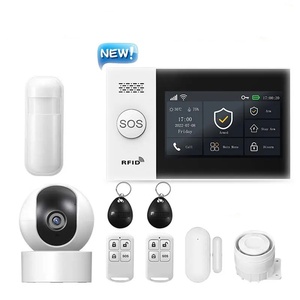 TUYA ev <span class=keywords><strong>Alarm</strong></span> sistemi dokunmatik ekran akıllı yaşam APP çalışma Alexa Google WIFI 4G kablosuz ev için güvenli güvenlik <span class=keywords><strong>433MHz</strong></span> - Product Image 1