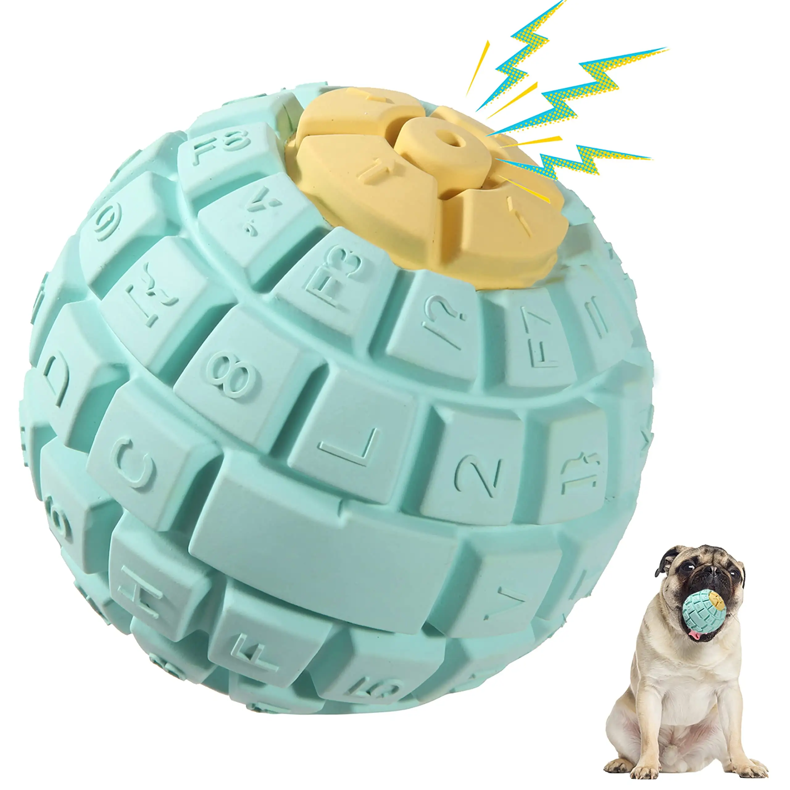 सबसे ज्यादा बिकने वाले नए कुत्ते उत्पाद इंटरैक्टिव कीबोर्ड बॉल टॉय रबर टेइथिथिथिनी खिलौना छोटे कुत्ते के लिए खिलौने