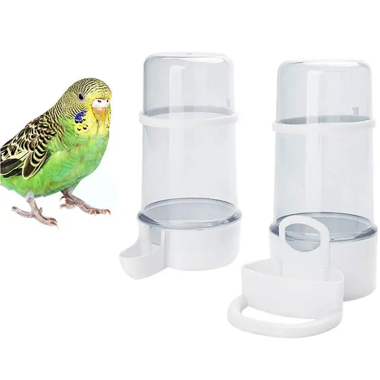 Mangeoire automatique pour oiseaux, bouteille d'eau, abreuvoir transparent, distributeur de graines alimentaires, conteneur suspendu en Cage