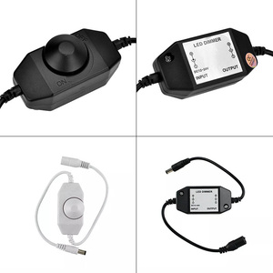 DC 12V 24V Tira de luces LED de un solo color Dimmer 3528 5050 Perilla continua Controlador de interruptor de atenuación LED Ajuste de brillo 6A PWM - Product Image 4