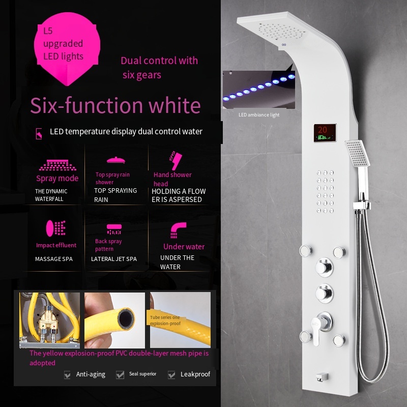 Exhibición modelo blanca de la temperatura de L5 water/LED/control dual