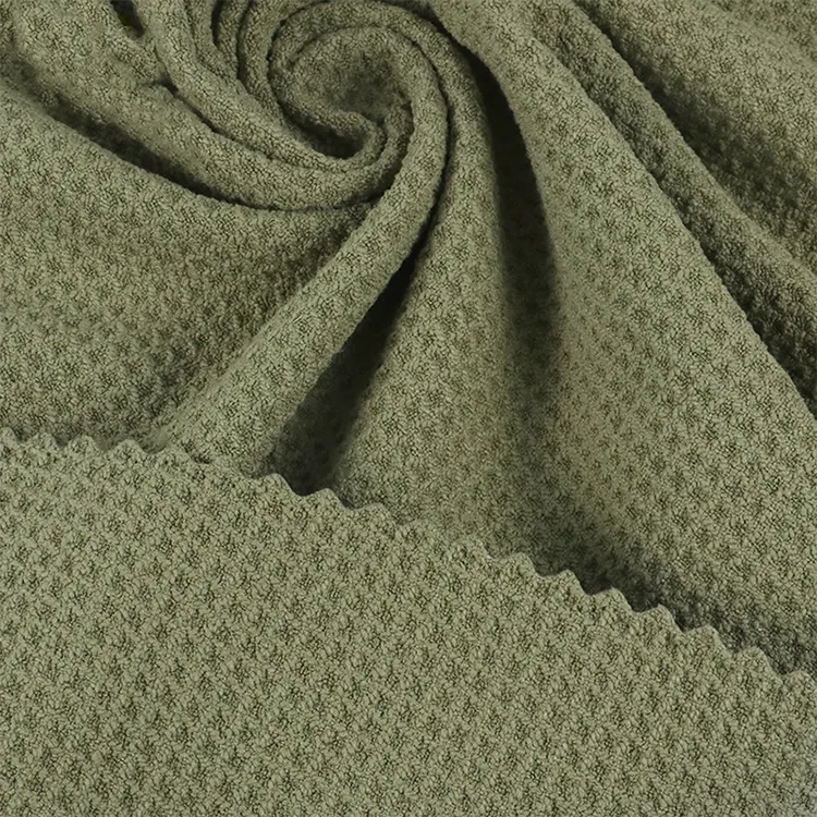 Riciclato in microfibra waffle tessuto dobby con double-sided stampa adatto per asciugamani da spiaggia e asciugamano materassi