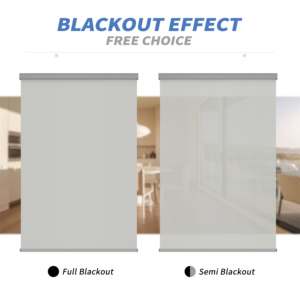 Customized Size Roller Blinds Noise-Free Operation <strong>with</strong> Cassette System Perfect Fit for French <strong>Windows</strong> <strong>Built</strong>-in Installation - Product Image 5