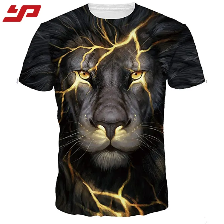 Fashion 3D Full Custom Baumwolle digitale Sublimation Entwerfen Sie Ihr eigenes T-Shirt