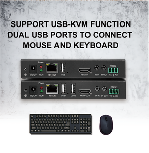 HDBaseT发射器HDBaseT接收器HDMI信号增强器USB 4Kx2K扩展器BIT-Ex-HDBT-KVM-70 - Product Image 6