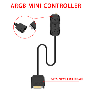 Controllo manuale della ventola RGB per Computer 4pin 12V 3pin 5V ARGB Mini Controller Switch gli effetti di illuminazione del controllo della luce