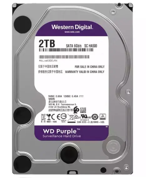 สีม่วง3.5นิ้วฮาร์ดดิสก์ไดรฟ์ HDD 2TB 3TB 4TB การตรวจสอบ SATA 6กิกะไบต์/วินาทีสำหรับกล้องวงจรปิด DVR IP NVR