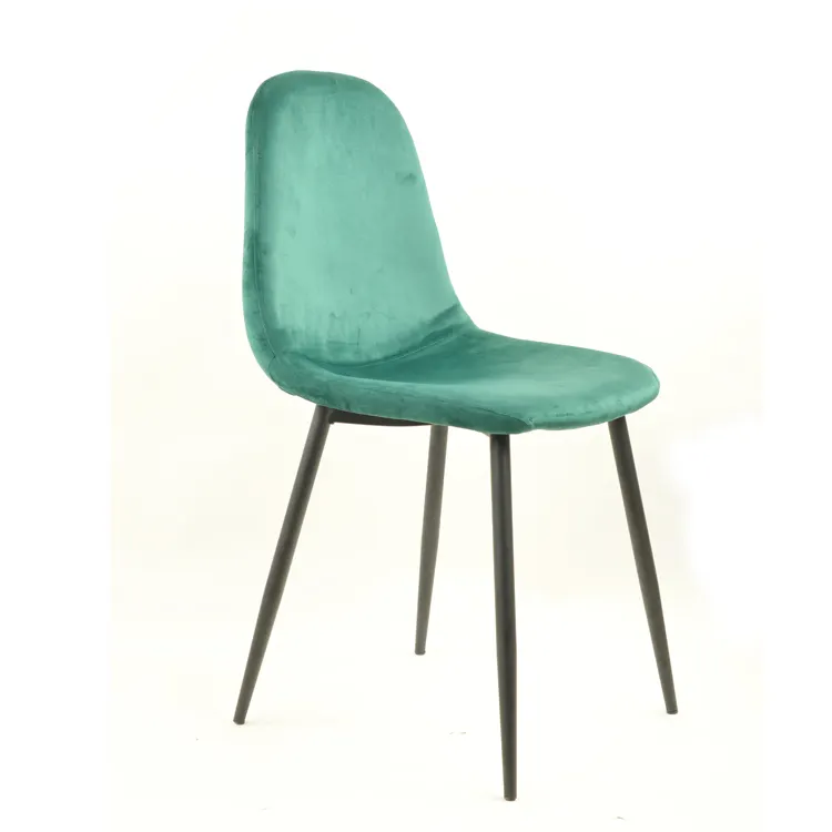 كرسي بتصميم إسكندنافي كرسي متعدد الألوان مخصص من القماش المنفوش للمناسبات كرسي بظهر أخضر كرسي عشاء مخملي