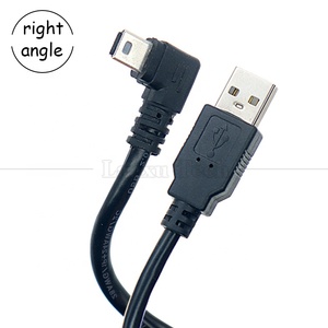 1m 2m 3m 5m 90度L向上倾斜右左角USB至迷你B 5针USB数据充电器电缆，用于相机GPS硬盘驱动器 - Product Image 3