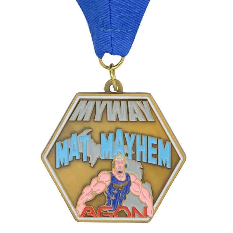 Design Sport Metal Marathon Laufen Karate internat ionale Medaille Custom Zink legierung Gewichtheben Finisher Medaille