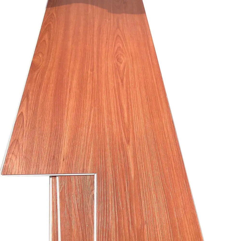 비닐 바닥에 빨간 나무 색상 에코 바닥 클립 5mm SPC 클릭 바닥
