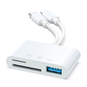 SD-Kartenleser Eingebauter Dual-Obst-und USB-C-Anschluss karten adapter mit SD-Micro-USB-C-Steckplätzen Kamera-Speicherkarten-Viewer - Product Image 2