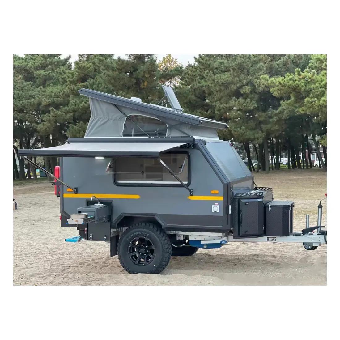 Camping-car RV personnalisé de luxe OEM fabriqué en usine grande fenêtre Offroad Camper pour camion Camping Voyage Remorque