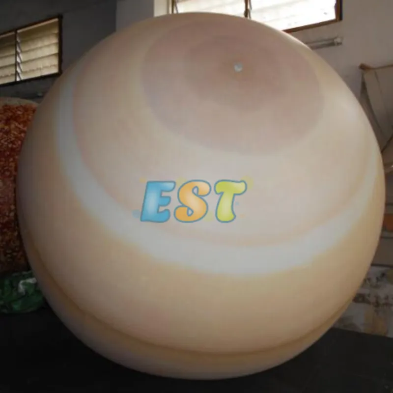 Globo de iluminación de planetas de Saturno inflable comercial gigante de 3m, globo de Luna inflable para Decoración